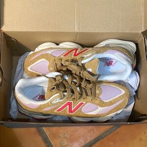 New Balance womens - New Balance 9060 suede sneakers Light Purple and Tan/Brown